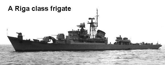 Riga Class frigate as used by Indonesian Navy in 1965